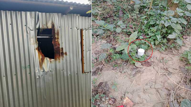 চাঁদা আদায়ে চাপ ও আতঙ্গ সৃষ্টি, ঠিকাদারি প্রতিষ্ঠানে বোমা নিক্ষেপ